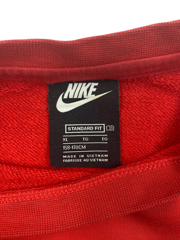 NIKE Φούτερ Crewneck Casual Swoosh Κόκκινο Unisex XL