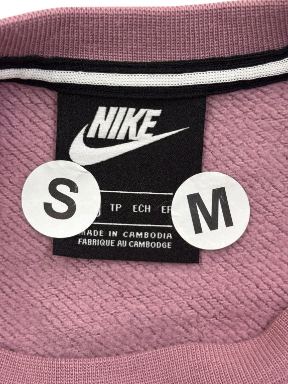 NIKE FELPA GIROCOLLO SPORTSWEAR MALVA DONNA PRE OWNED