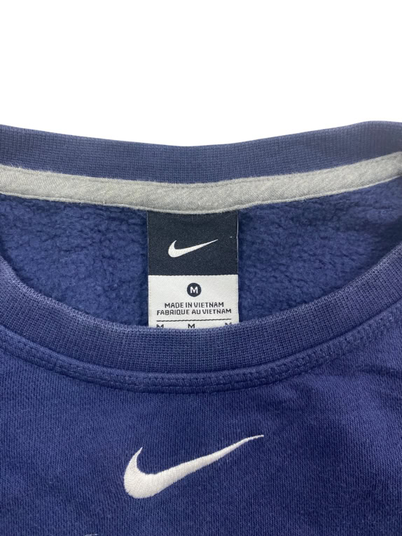 Nike Felpa da uomo blu con logo vintage stampato M
