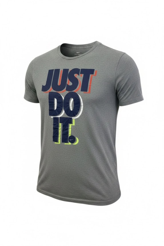 NIKE GRAPHIC TEE JUST DO IT GREY MEN PRE OWNED XL