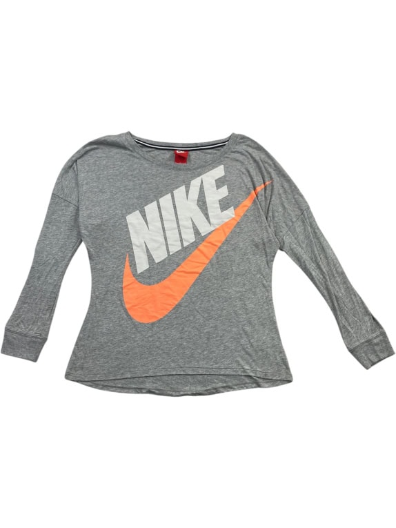 Nike Grey Long Sleeve Logo T-Shirt Women’s M