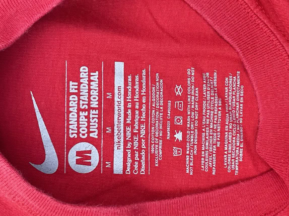 NIKE T SHIRT GRAPHIC ROSSO UOMO PRE OWNED M