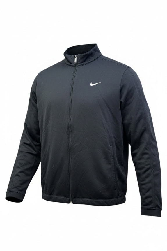 NIKE GOLF ZIP JACKET SPORTSWEAR BLACK MENS PRE OWNED L