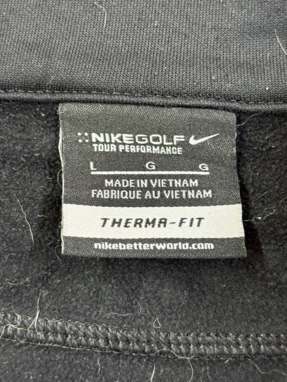 NIKE GOLF ΖΑΚΕΤΑ ZIP SPORTSWEAR ΜΑΥΡΟ ΑΝΤΡΙΚΟ PRE OWNED L