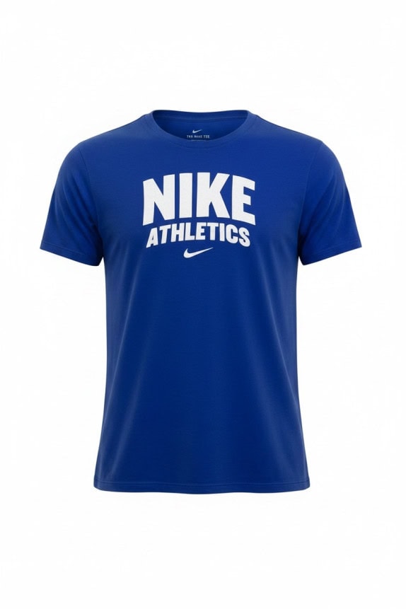 NIKE GRAPHIC TEE ATHLETIC BLUE MEN PRE OWNED M