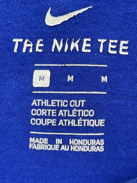 NIKE GRAPHIC TEE ATHLETIC BLUE MEN PRE OWNED M