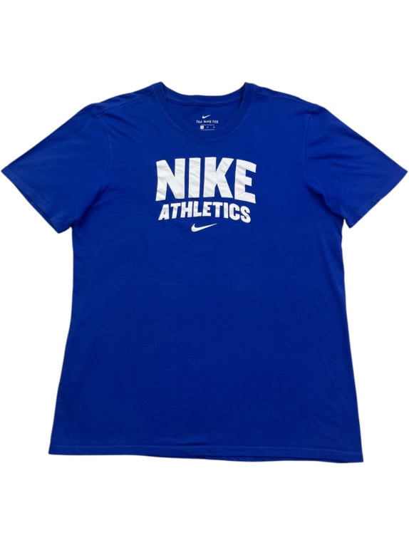 NIKE GRAPHIC TEE ATHLETIC BLUE MEN PRE OWNED M