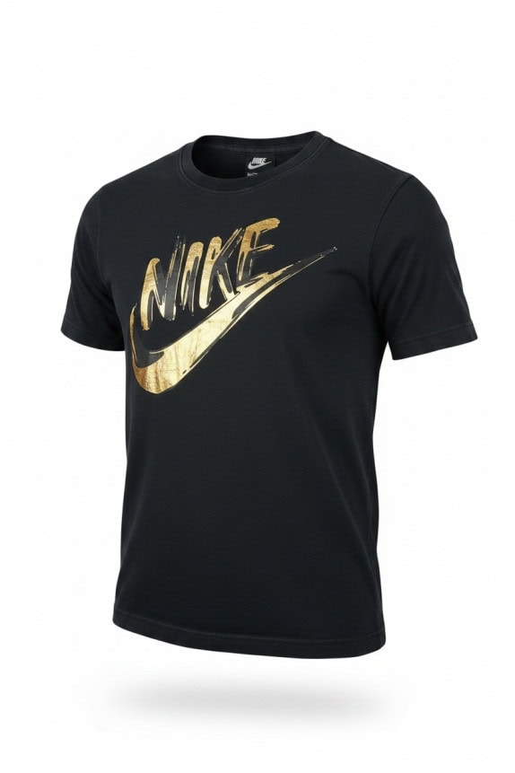 NIKE GRAPHIC TEE GOLD BLACK MEN PRE OWNED S