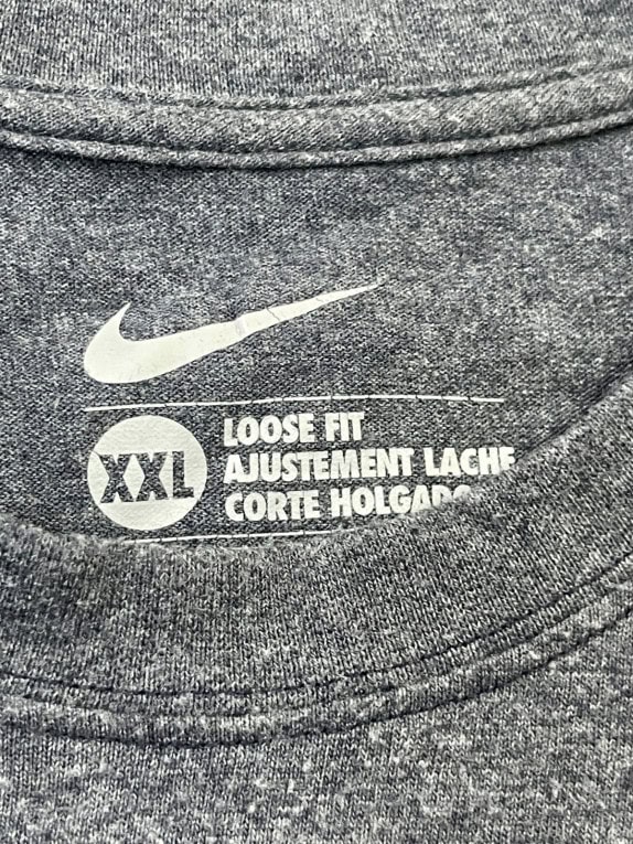 NIKE GRAFIT T SHIRT MINIMAL ΓΚΡΙ ΑΝΤΡΙΚΟ PRE OWNED XXL