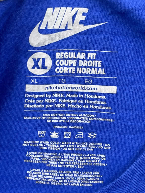 NIKE GRAPHIC TEE ATHLETIC BLUE UOMO PRE OWNED XL