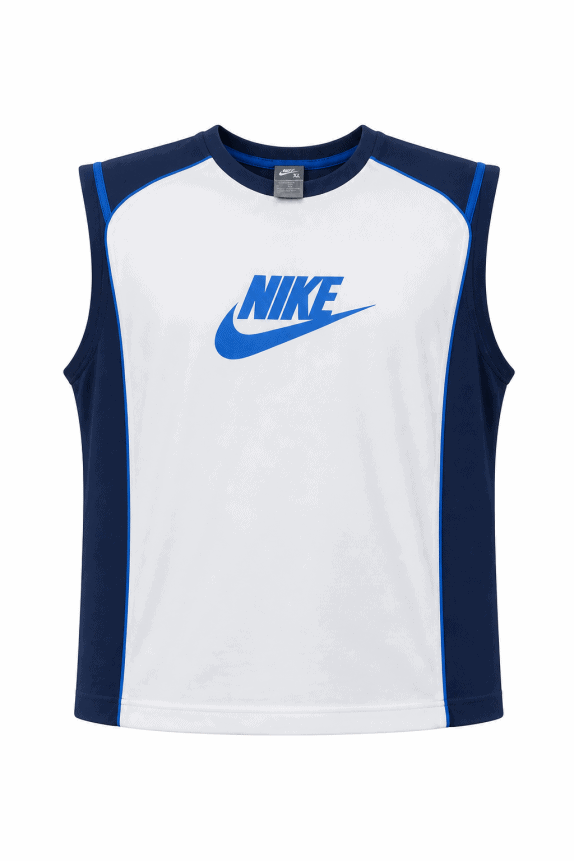 90s NIKE GRAPHIC TEE ΑΘΛΗΤΙΚΟ ΛΕΥΚΟ ΚΑΙ ΜΠΛΕ ΑΝΤΡΙΚΟ PRE OWNED XL