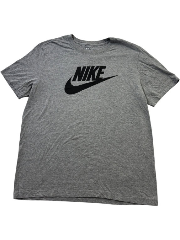 NIKE GRAPHIC TEE MELANGE GREY MEN PRE OWNED L