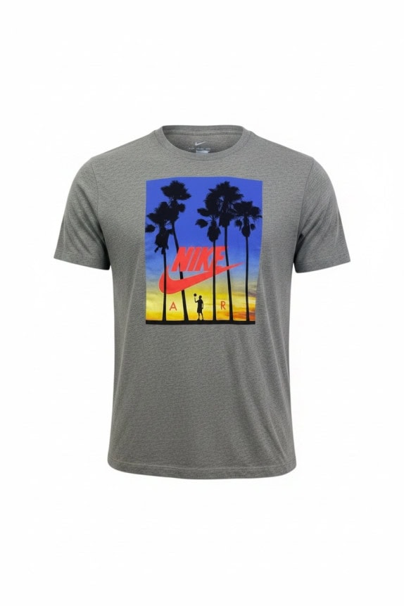 NIKE GRAPHIC TEE RETRO ΓΚΡΙ ΑΝΤΡΙΚΟ PRE OWNED L