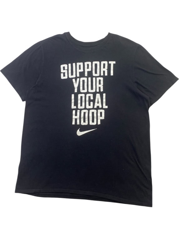NIKE GRAPHIC TEE SPORTY BLACK MEN PRE OWNED L