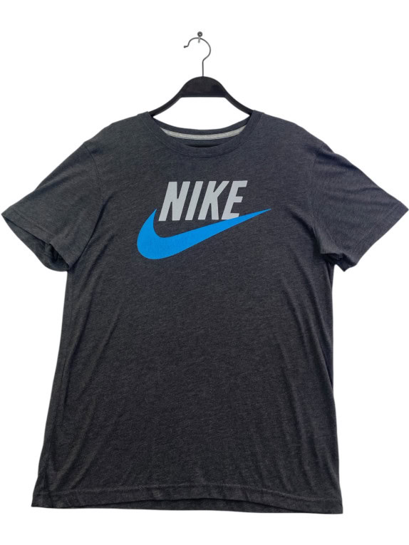 NIKE GRAPHIC TEE STREETWEAR CHARCOAL UNISEX PRE OWNED L
