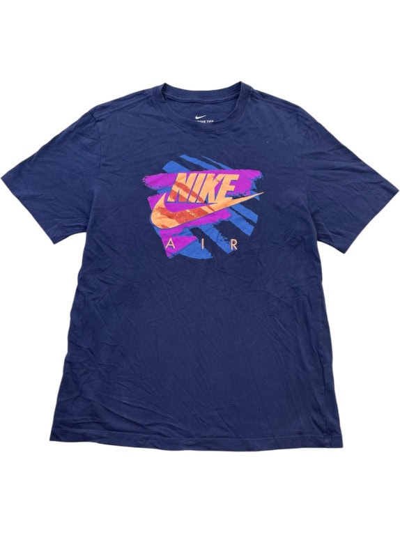 NIKE T SHIRT GRAPHIC STREETWEAR NAVY UOMO PRE OWNED M