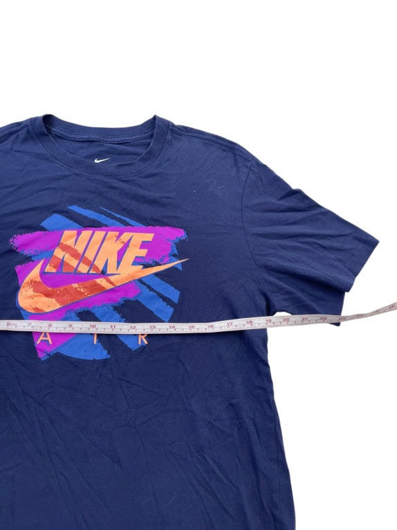 NIKE T SHIRT GRAPHIC STREETWEAR NAVY UOMO PRE OWNED M