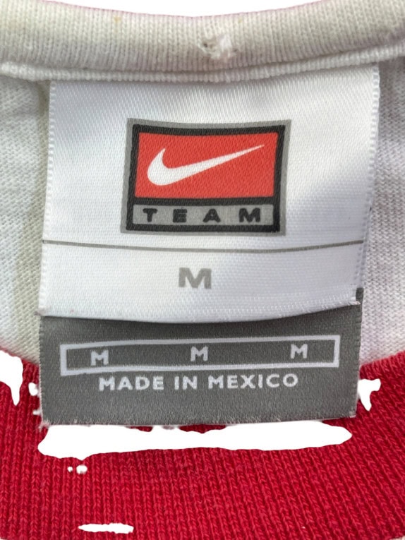 NIKE GRAPHIC TEE VINTAGE ROSSO BIANCO UOMO PRE OWNED M