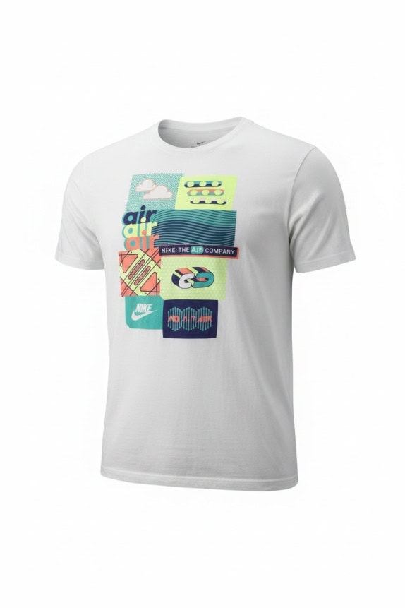 NIKE GRAPHIC TEE Y2K WHITE MEN PRE OWNED XL