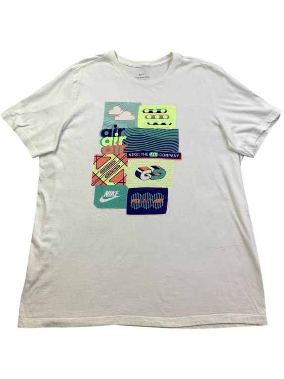 NIKE GRAPHIC TEE Y2K WHITE MEN PRE OWNED XL