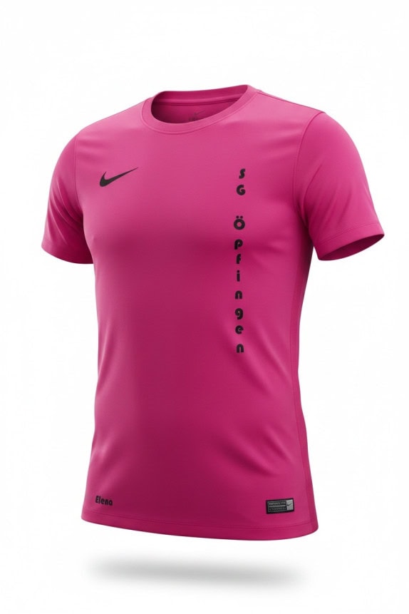 NIKE GREEK TRIM GRAPHIC TEE FUCHSIA MEN PRE OWNED S