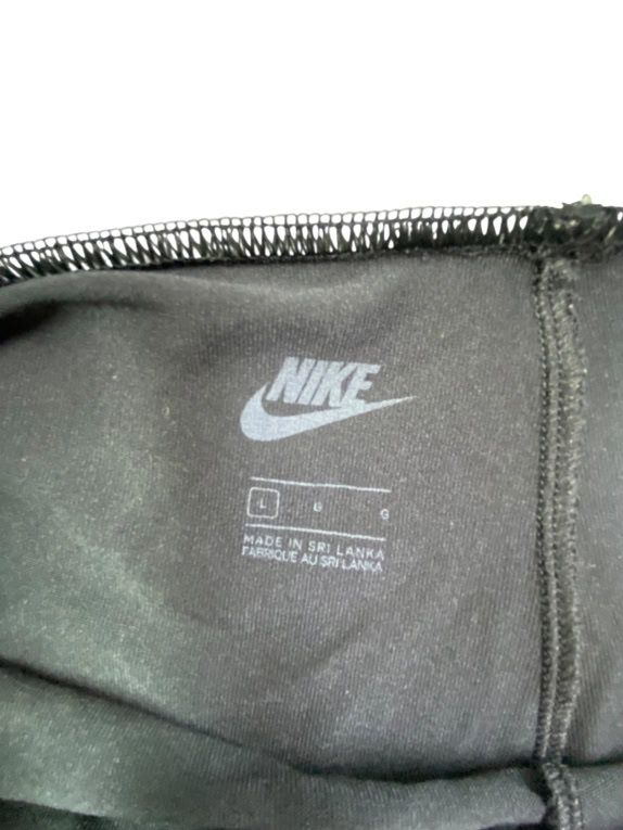 Nike Leggings Sportivi da Donna Neri con Logo Bianco L