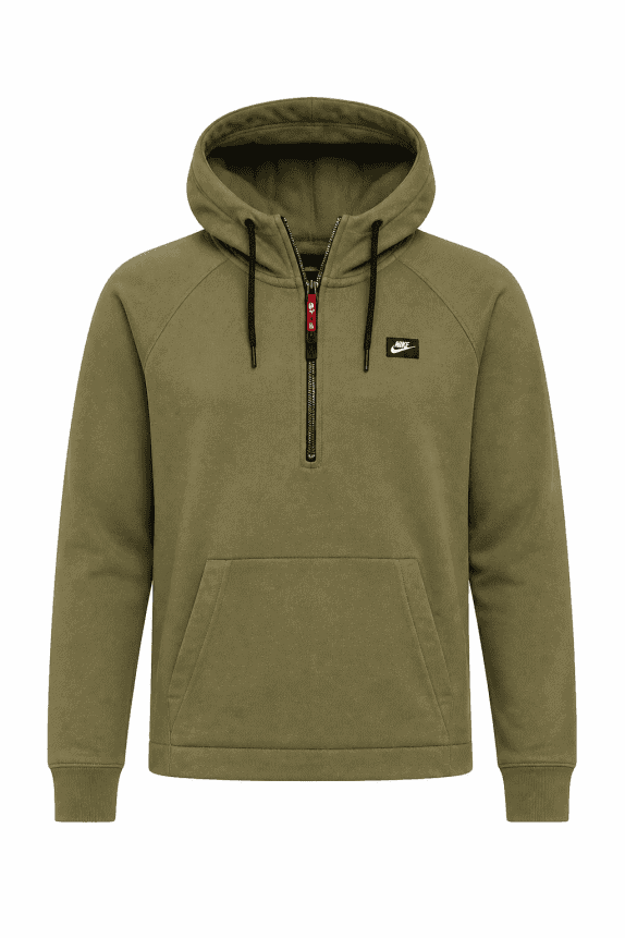 NIKE HOODIE MINIMAL OLIVE MEN PRE OWNED S