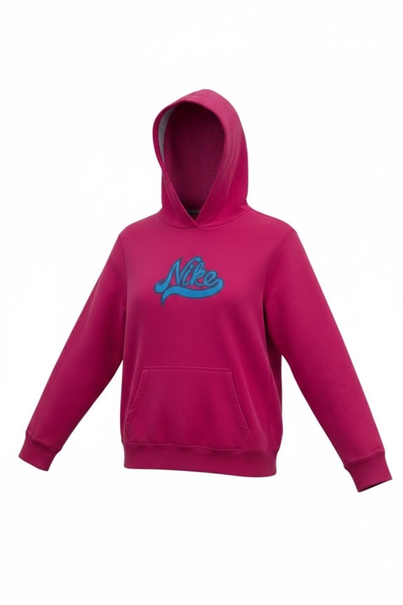 Nike Hoodie Ροζ με Logo Μπροστά Unisex M
