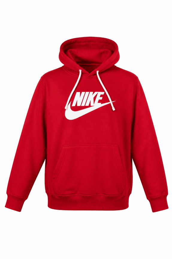 NIKE FELPA CON CAPPUCCIO STREETWEAR ROSSO UOMO PRE OWNED L