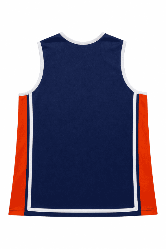 1990s NIKE JERSEY BASKETBALL CLASSIC NAVY ARANCIONE UOMO PRE OWNED M