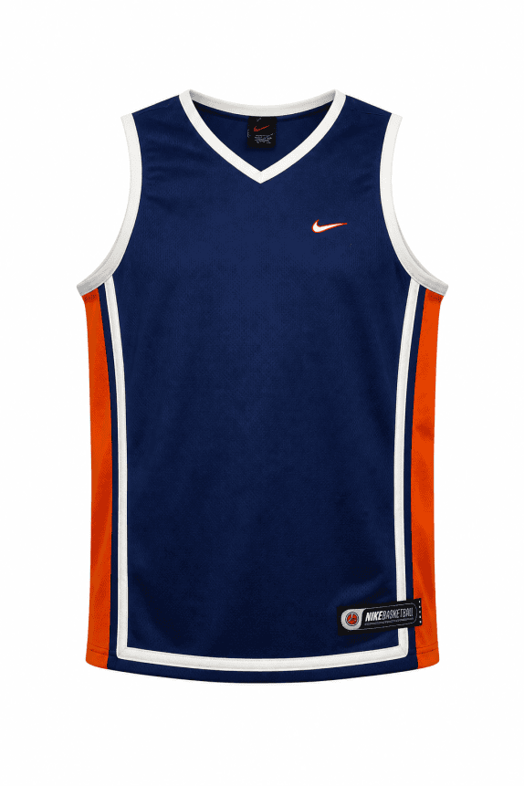 1990s NIKE JERSEY BASKETBALL NAVY ΠΟΡΤΟΚΑΛΙ ΑΝΤΡΙΚΟ PRE OWNED M
