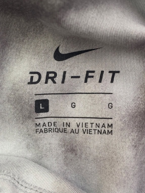 NIKE LEGGINGS ATHLETIC TIE DYE GREY WOMEN PRE OWNED L