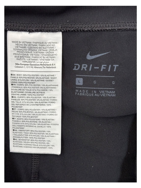 NIKE LEGGINGS DRI FIT NERO DONNA PRE OWNED L