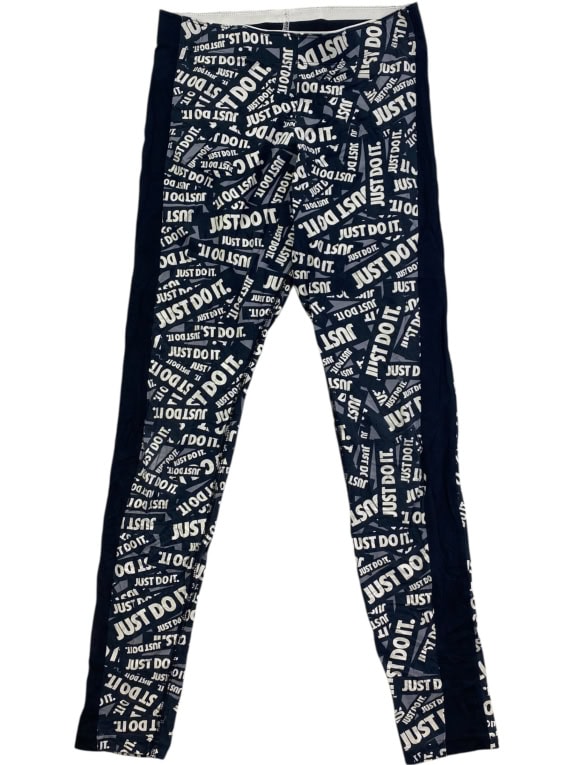 NIKE Leggings Just Do It con logo stampato Nero Bianco da donna S