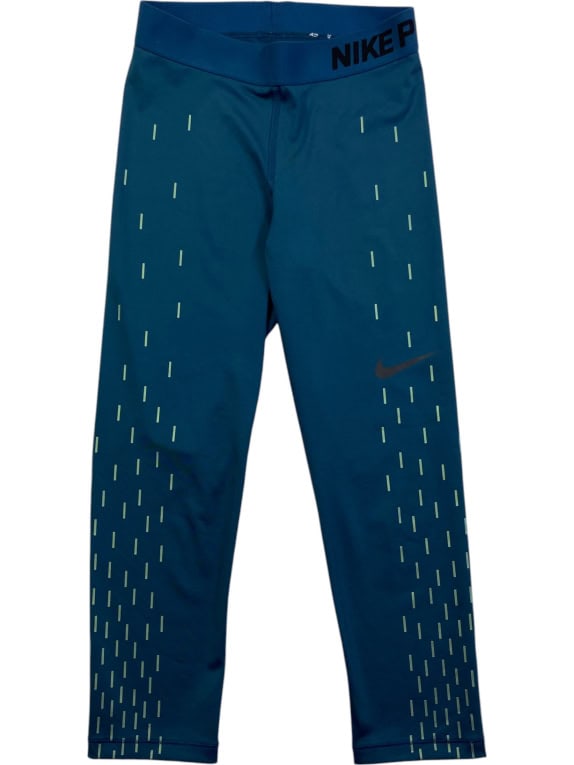 NIKE ΚΟΛΑΝ PRO DRI-FIT ΤΥΠΩΜΑ ΜΠΛΕ/ΠΡΑΣΙΝΟ ΓΥΝΑΙΚΕΙΟ XS