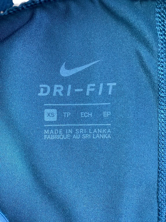 NIKE ΚΟΛΑΝ PRO DRI-FIT ΤΥΠΩΜΑ ΜΠΛΕ/ΠΡΑΣΙΝΟ ΓΥΝΑΙΚΕΙΟ XS