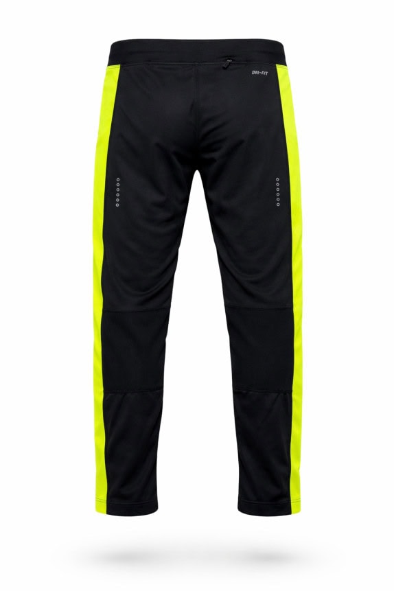 NIKE LEGGINGS SPORTSWEAR BLACK YELLOW WOMEN PRE OWNED S