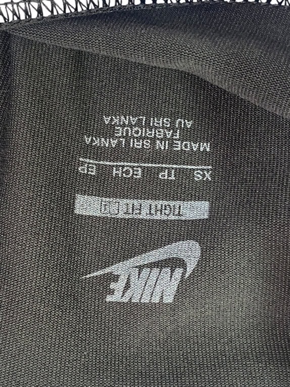 NIKE LEGGINGS SPORTSWEAR BLACK UNISEX PRE OWNED XS