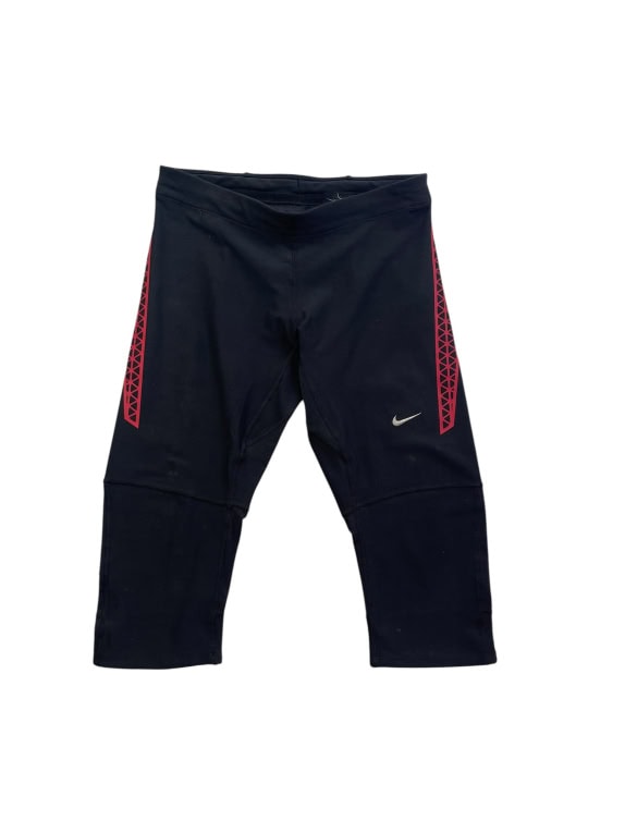 NIKE Κολάν Τρεξίματος 3/4 Dri-Fit Reflective Μαύρο Κόκκινο ΓΥΝΑΙΚΕΙΟ L