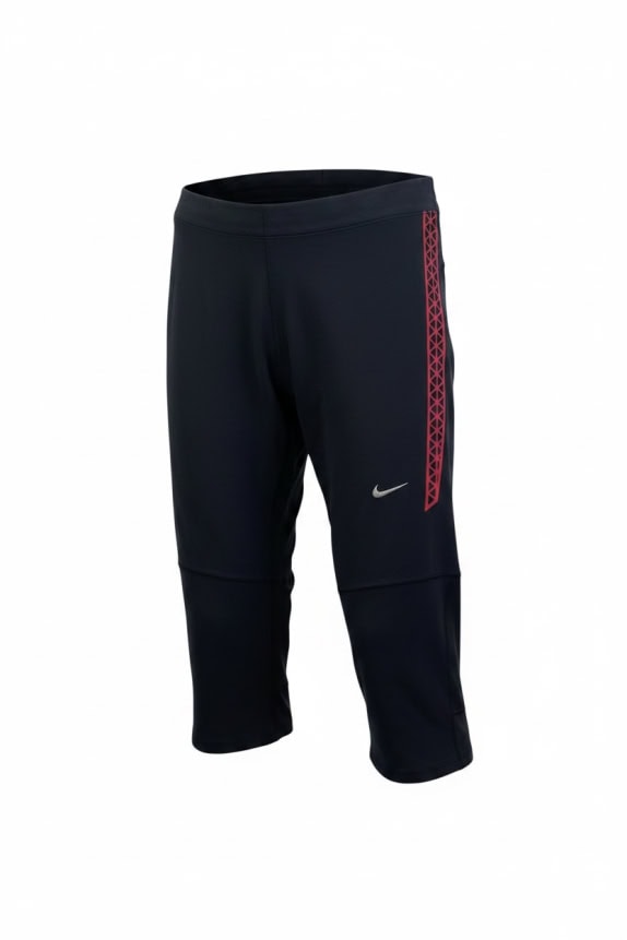 NIKE Κολάν Τρεξίματος 3/4 Dri-Fit Reflective Μαύρο Κόκκινο ΓΥΝΑΙΚΕΙΟ L