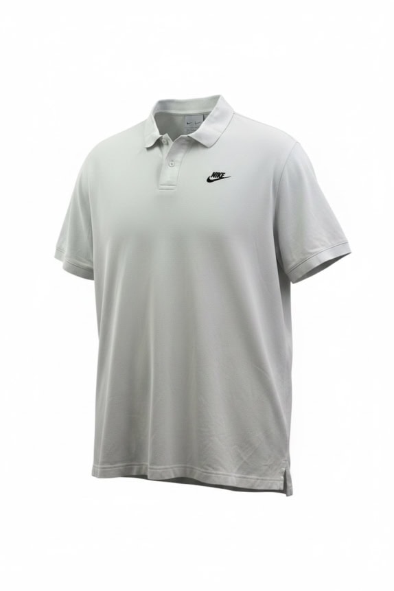 Nike White Polo Shirt Basic Logo Cotton Size XXL