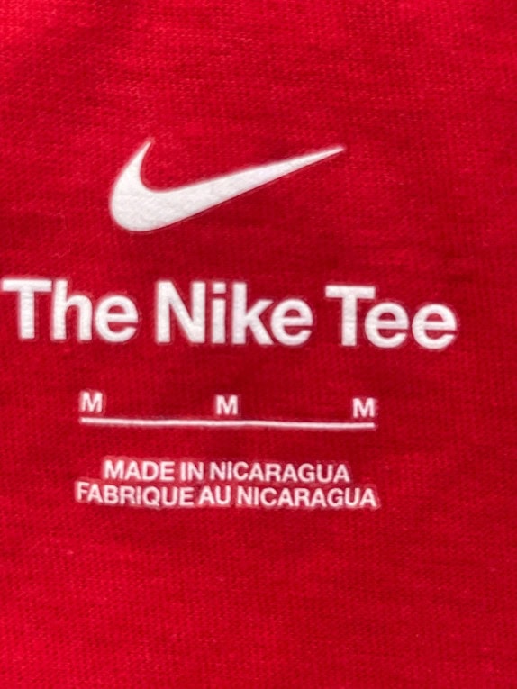 NIKE LONG SLEEVE TEE SPORT RED MENS PRE OWNED M