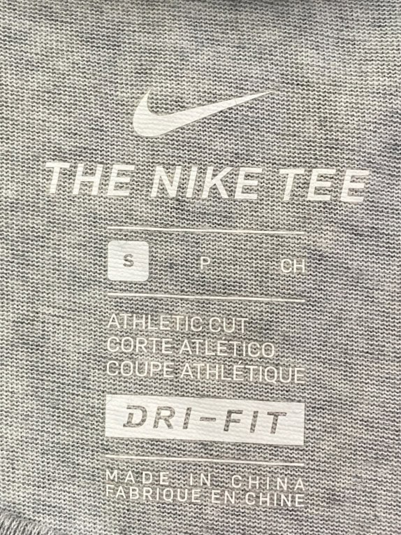 NIKE LONGSLEEVE ATHLETIC GREY MEN PRE OWNED S