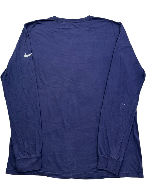 NIKE LONG SLEEVE T-SHIRT BIG LOGO BLUE UNISEX L