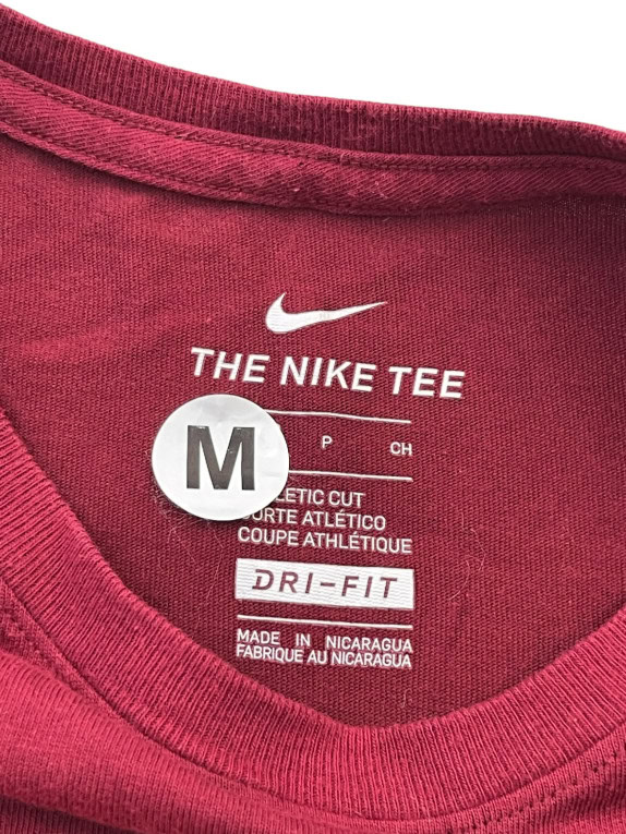 NIKE LONG SLEEVE T SHIRT SPORTSWEAR BURGUNDY MENS PRE OWNED M