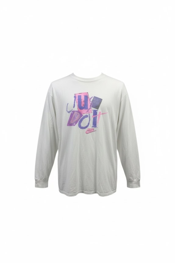 NIKE Μακρυμάνικο T-Shirt Vintage Logo Λευκό Unisex XL