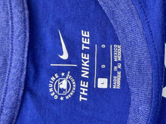 NIKE ΜΠΛΟΥΖΑ BASEBALL ΜΙΚΡΟ ΣΧΕΔΙΟ ΜΠΛΕ ΑΝΤΡΙΚΟ PRE OWNED L