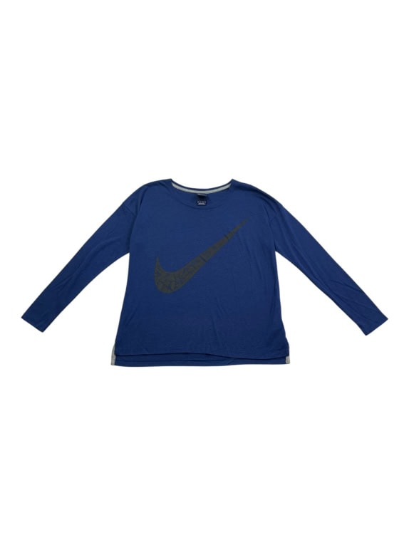 NIKE ΜΠΛΟΥΖΑ ΜΑΚΡΥΜΑΝΙΚΗ BIG SWOOSH ΜΠΛΕ ΓΥΝΑΙΚΕΙΑ M