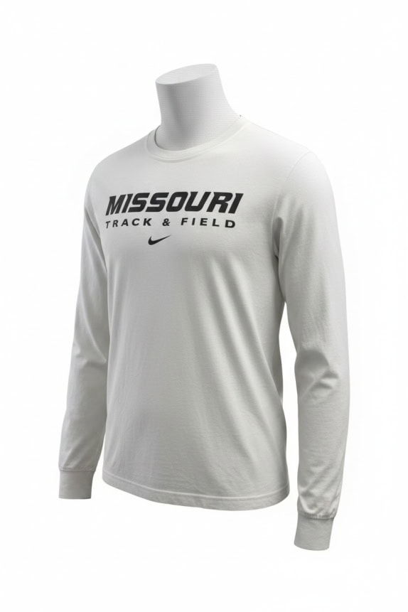 NIKE ΜΠΛΟΥΖΑ ΜΑΚΡΥΜΑΝΙΚΗ MISSOURI TRACK AND FIELD ΛΟΓΟΤΥΠΟ ΛΕΥΚΟ UNISEX LARGE preowned