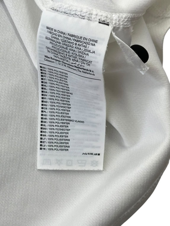 NIKE POLO SHIRT SPORTSWEAR WHITE BLACK MENS PRE OWNED L
